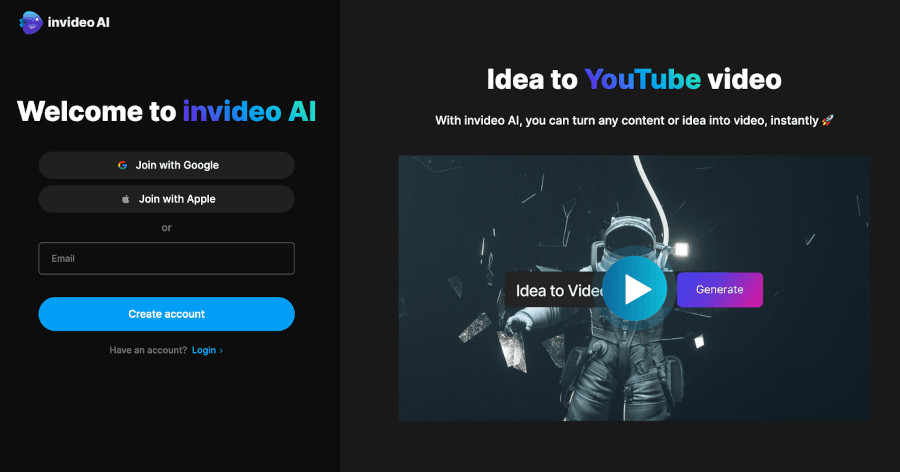 invideo ویرایش ویدیوی آنلاین با AI برای درآمدزایی از تیک‌تاک