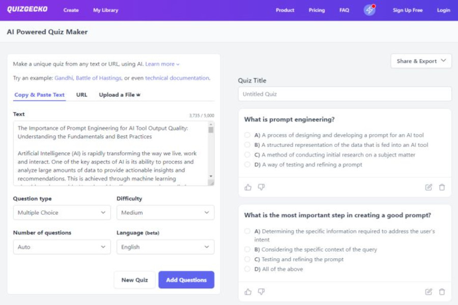 QuizGecko، متمرکز بر روی یادگیری تطبیقی