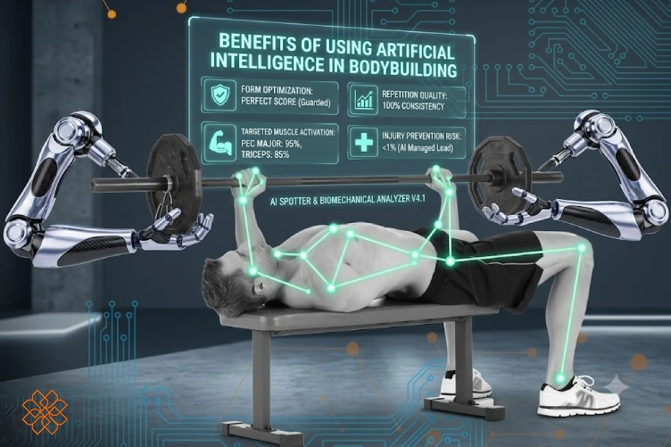 ورزشکار درحال زدن حرکت و تحلیل حرکات آن توسط ai