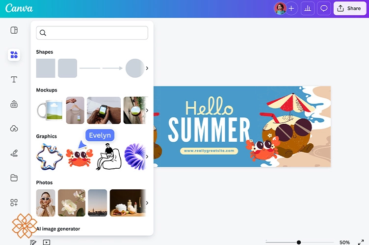 هوش مصنوعی Canva برای ساخت بنر و پوستر