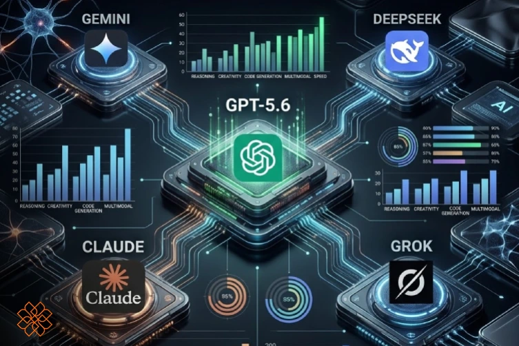 شماتیک مقایسه GPT-5.6 با سایر مدلهای بازار