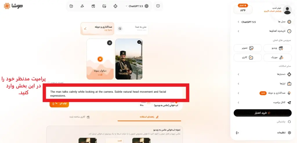 اضافه کردن پرامپت در پنل هوشا
