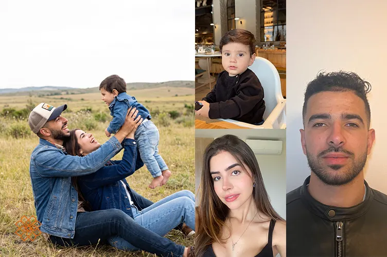 عکس مرجع و خروجی پرامپت عکس خانوادگی ۳ نفره با هوش مصنوعی هوشا
