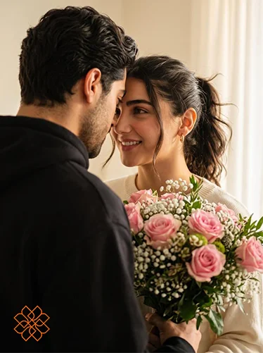 خروجی ترکیب عکس دو نفر در یک قاب عاشقانه