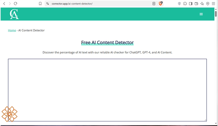 برنامه تشخیص متن هوش مصنوعی Corrector