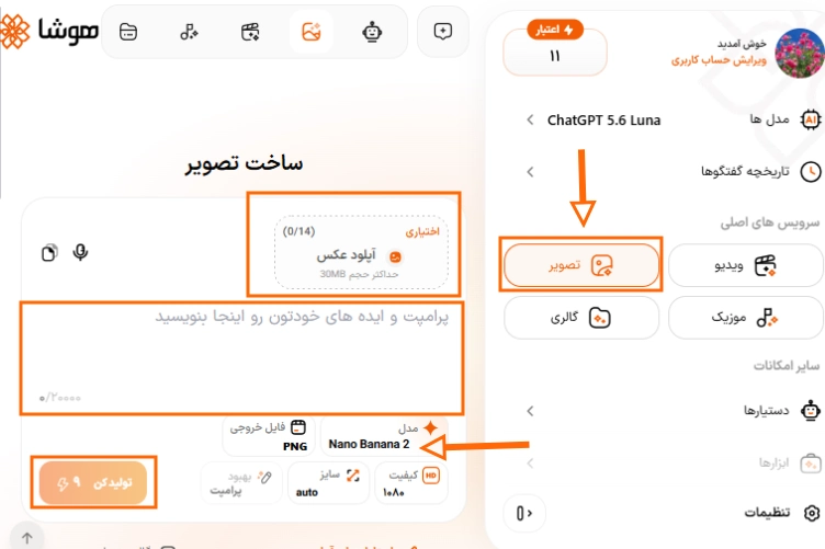 اسکرین شات ساخت تصویر تیمارستان با هوشا