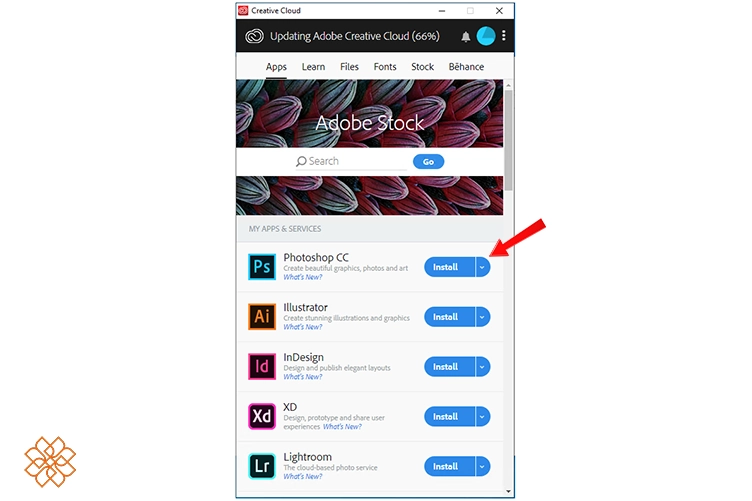نحوه نصب یا بهروزرسانی Photoshop