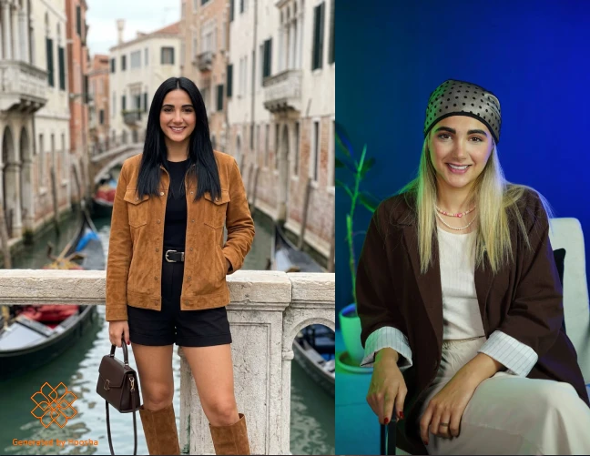 عکس پروفایل دخترانه لاکچری در ونیز همراه با عکس مرجع و خروجی هوشا