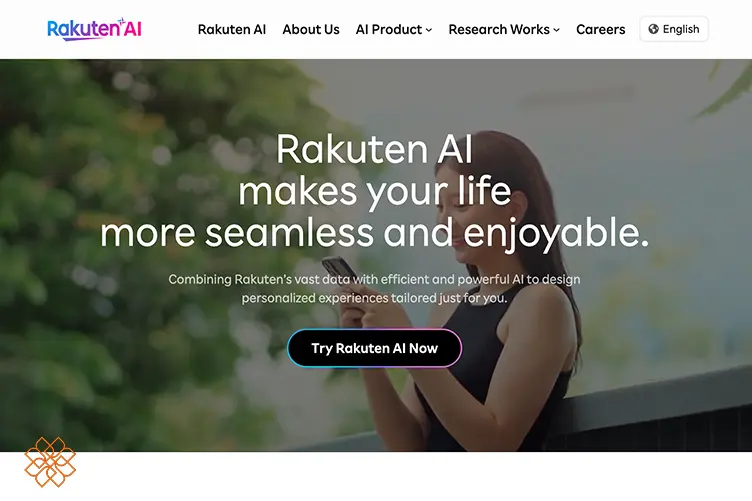 صفحه اصلی هوش مصنوعی Rakuten AI